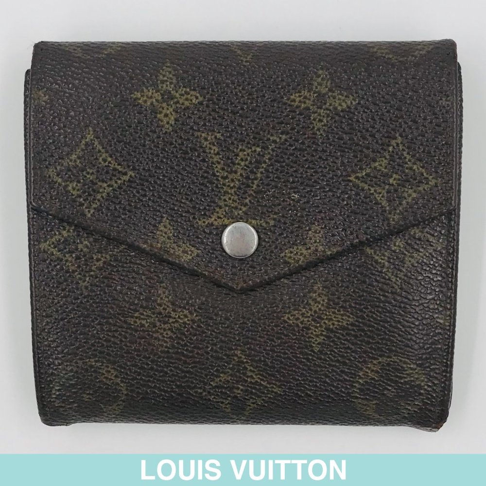 Auth Louis Vuitton Monogram tri-fold wallet M61660